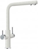На фото Смеситель для кухни Franke Neptune Clear Water хром/белый (115.0370.703)