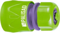 На фото Соединитель PALISAD пластмассовый быстросъемный для шланга 1/2", автостоп (66140)