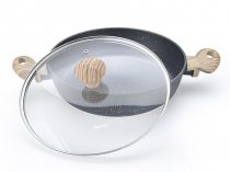 На фото Сотейник с крышкой Fissman COSMIC BLACK 26x6.5 см / 2.85 л (AL-4346.26)