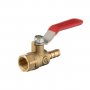 Кран шаровый воздушный, латунь, внутренняя резьба 1/4" на шланг 8мм Intertool STORM (PT-1887) На фото Кран шаровый воздушный, латунь, внутренняя резьба 1/4" на шланг 8мм Intertool STORM (PT-1887)