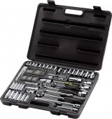 На фото Набор головок торцевых Stanley 1/4", 3/8", 1/2" с инструментами, 75 шт (1-87-193)