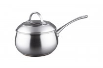 На фото Ковш Vinzer Grand Majestic series с крышкой 2.2л 16 см (89075)