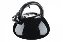 На фото Эмалированный чайникColorito Nero Bollitore collection, 2,6 л (88625)