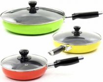 Сковорода Maestro Rainbow 26 см с крышкой (MR-1200-26) На фото Сковорода Maestro Rainbow 26 см с крышкой (MR-1200-26)