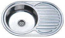 На фото Кухонная мойка Zerix Z7750-08-180D Decor декорированная (ZX1597)