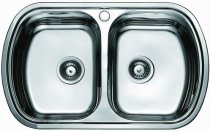 На фото Мойка для кухни Haiba 80x49 Double Polish глянцевая (HB0573)
