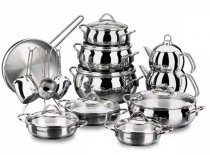 На фото Набор посуды Korkmaz Tombik 23 предмета A1725