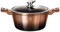 На фото Кастрюля Berlinger Haus ROSE GOLD NOIR Metallic Line 24х11.8 см 4.1 л (BH-1895)