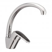 Смеситель для кухни Haiba MAGIC 011 с черной ручкой (HB0676) На фото Смеситель для кухни Haiba MAGIC 011 с черной ручкой (HB0676)