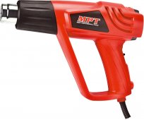 На фото Фен промышленный Mastertool 2000 Вт, 350-550*С, 300-500 л/мин, аксессуары 5 шт (MHG2003)