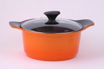 На фото Кастрюля Fissman Assorti 24 см/4.4 л со стеклянной крышкой (AL-4585.24)