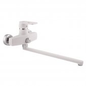 Смеситель для ванны ZERIX Z2230-7 белый (ZX0359) На фото Смеситель для ванны ZERIX Z2230-7 белый (ZX0359)