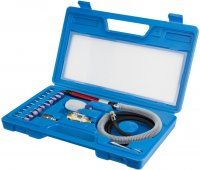 На фото Шлифмашинка прямая пневматическая Sigma с аксессуарами в кейсе 54000 об/мин (6732891)