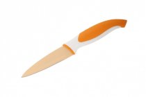 На фото Кухонный нож Granchio Coltello для овощей 89 мм Orange (88657)