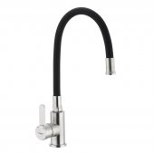 Смеситель для кухни с гибким силиконовым изливом IBERGRIF M22119-2 (IB0063) На фото Смеситель для кухни с гибким силиконовым изливом IBERGRIF M22119-2 (IB0063)