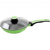 Сковорода Maestro Ceramic с крышкой 24 см зеленая (MR-1220-24) На фото Сковорода Maestro Ceramic с крышкой 24 см зеленая (MR-1220-24)