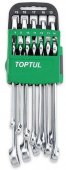 На фото Набор ключей с трещоткой реверсивных Toptul 8-19 мм 10 шт (GSAQ1001)
