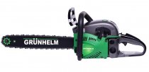 На фото Бензопила цепная Grunhelm 3.3 кВт GS5200М Professional (69583)