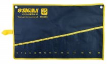 На фото Чехол Sigma для гаечных ключей 15шт (6011091)