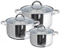 На фото Набор кастрюль из нержавеющей стали Gusto Solo Set 3 предметов (GT-1300-06/2)