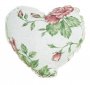 На фото Подушка декоративная Прованс Сердце Large pink Rose 28х28 см с мережкой (.003703)