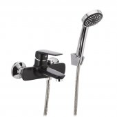 На фото Смеситель для ванны MIXXUS OREGON 009 (перекл. кнопкой) черный (MX0008)