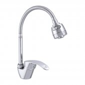 Смеситель для кухни ZERIX YUB 135 с рефлективным изливом (ZX2948) На фото Смеситель для кухни ZERIX YUB 135 с рефлективным изливом (ZX2948)