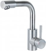 На фото Смеситель для раковины Aquatica KT D35 Г-гусак на гайке SS (KT-1A370P)