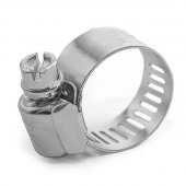 На фото Хомут стальной Intertool оцинкованный 12,7мм D 16-25мм (TC-0116)