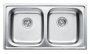На фото Мойка для кухни Haiba 78x43 Double Decor декорированная (HB0567)