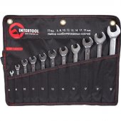 На фото Набор комбинированных ключей Intertool 11шт 6-22мм PROF DIN3113 (XT-1003)