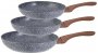 На фото Набор сковород King Hoff  3 предмета с мраморным покрытием (КН-1030)