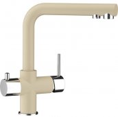 На фото Смеситель для кухни Schock Wellus Earth-82 бежевый (57000182)