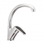 Смеситель для кухни Haiba MAGIC 777 с черной ручкой (HB0660) На фото Смеситель для кухни Haiba MAGIC 777 с черной ручкой (HB0660)