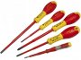 На фото Набор отверток диэлектрических Stanley FatMax индикатор, SL, PZ, корпус VDE 1000V 5шт (XTHT0-62693)