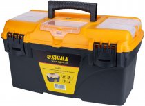 На фото Ящик для инструмента Sigma со съемными органайзерами 434×250×238 мм (7403941)