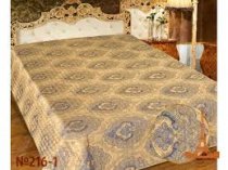 На фото Покрывало Love you Жаккард 216-1 230х250 см Бежевое