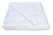 На фото Одеяло ТЕП EcoBlanc Wool Овечья шерсть 150х210 см Голубое