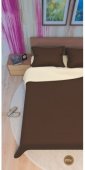 На фото Постельное белье Leleka-Textile Ранфорс 175х210 Коричневое Двуспальное