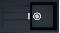 На фото Кухонная мойка Franke Sirius Tectonite SID 611-78 Slim Черная (114.0497.956)