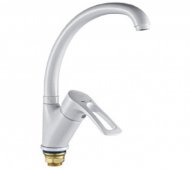 Смеситель для кухни Haiba Hansberg 777 на гайке WHITE (HB0221) На фото Смеситель для кухни Haiba Hansberg 777 на гайке WHITE (HB0221)