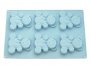 Форма для выпечки 6 кексов Медвежья 26x17x1,8 см, цвет голубой (силикон) На фото Форма для выпечки 6 кексов Медвежья 26x17x1,8 см, цвет голубой (силикон)