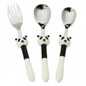 На фото Набор детских столовых приборов Fissman Панда 3 предмета (CY-3017.3)