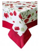 На фото Скатерть Прованс Living Маки с кантом 140х140 см (.001067)