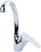 На фото Смеситель для кухни Tau SE D40 гусак ухо лат. шток на гайке (SE-4B445C)