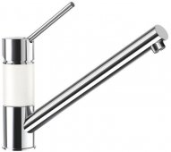 Кухонный смеситель Schock SC50 Alpina-07 хром/белый (50300007) На фото Кухонный смеситель Schock SC50 Alpina-07 хром/белый (50300007)