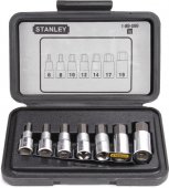 На фото Набор головок торцевых Stanley 1/2" с насадками 6-гранными М6-19 мм, 7 шт (1-89-099)