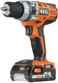 На фото Шуруповерт дрель ударная аккумуляторная AEG 2 x Li-ion 18В 1.8 Ач 60 Нм 13мм в кейсе (BSB18CLI-202С)