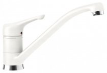 На фото Кухонный смеситель Schock Neos Alpina-07 белый (54200007)