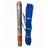 На фото Скважинный насос Optima 4SDm3/11 0.75 кВт 80м пульт + 50м кабель